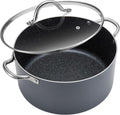 BEZIA 6 Quart Nonstick Stock Pot with Lid, Induction Compatible Cooking Pot