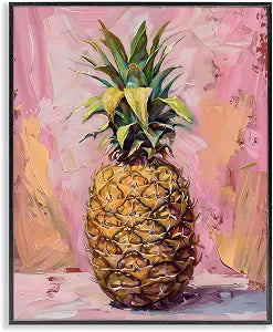 Tropical Pineapple Bliss Still Life, 11 x 14 Inch Framed Gicle Print