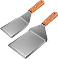 2 Pack Extra Wide Metal Spatula - Stainless Steel Smash Burger Spatula