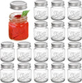 Lawei 16 Pack Mini Mason Jars with Airtight Lids - 2 Oz Small Glass Shot Jars for Ginger Shots, Honey & Jam, Wedding and Party Favors, Mini Desserts, Crafts, Spices