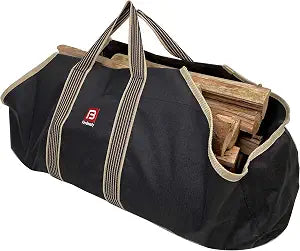 Fire Beauty Canvas Log Tote, Firewood Carrier Wood Tote Bag Log Carrier