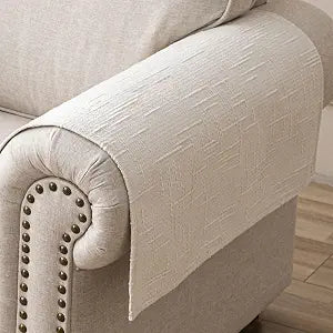 Waterproof Couch Cover for Dogs Washable,Chenille Pet Couch Covers for Sofa,Non-Slip Couch Covers for 3 Cushion Couch Sofa Pet Friendly (Off White, 27x23.62pc)