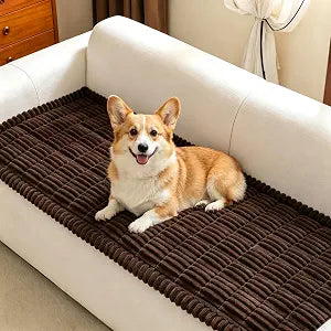 MYSKY HOME Couch Covers for Dogs, 3 Cushion Sofa, Chococlate, 27.6"x82.7"