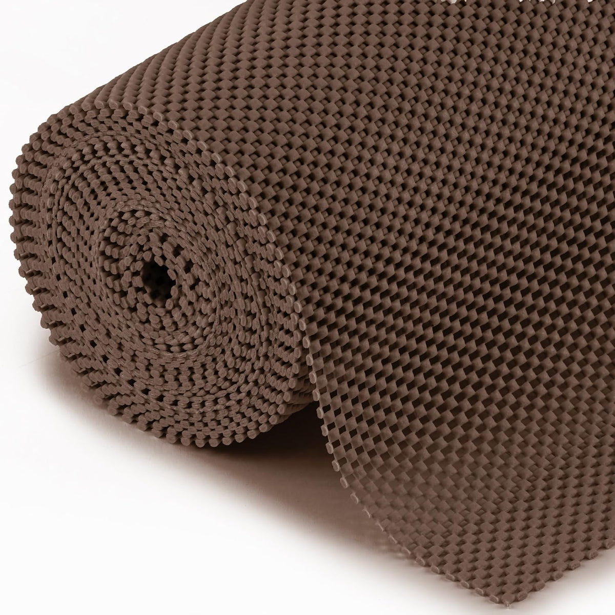 SteadMax Shelf Liner, 12 in x 20 ft, Non-Slip Grip Mat, Brown (1 Pack)