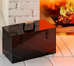 Fire Beauty Galvanized Steel Fire Starter Fireplace Storage Box(Large)