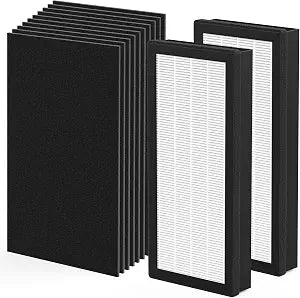 2 Packs WPT60 Replacement Filter Set Compatible with Whirlpool WPT60 (P/B) Whispure Medium Air Cleaner Purifier with 10pcs pre-Filters, Part# 1183600
