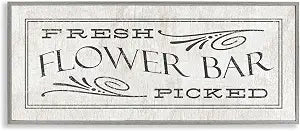 Fresh Picked Flower Bar Farmhouse, 13 x 30 Inch Framed Gicle Print
