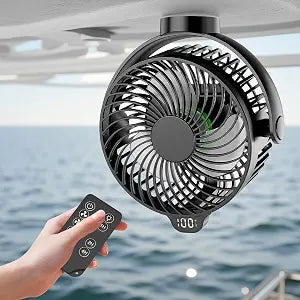 Magnetic Cruise Approved Fan with LED Display, 12000mAH Battery Operated Fan with Magnet, Timer, Lighting, Fits for Cruise Ship Cabin, Sleeping, Camping, Travel & Cruise Essentials 2026