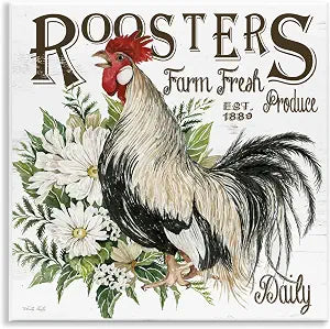 Farm Fresh Produce Phrase, 12 x 12 Inch Mounted Print on Wall Plaque