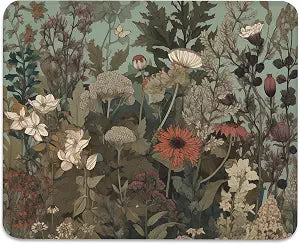 Botanical Elegance Wildflower Mouse Pad - Nature's Palette for Your Desk, Stitched Edges Non-Slip Rubber Base Mouse Pads for Computers Laptop