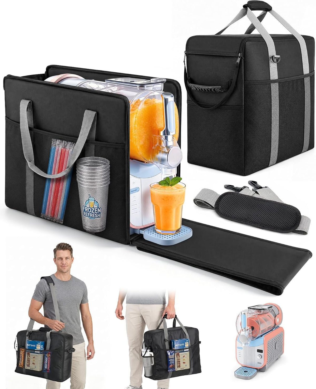 BS-VOG Carrying Bag for Ninja Slushie Machine Max XXL FS605, Front-Opening
