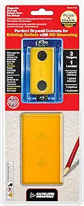 Calculated Industries 8120 Plug Mark Drywall Electrical Box Cutout Locator for Existing Electrical Outlets in Rehabilitation and Replacement Work, Red