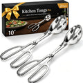Serving Tongs for Salad 2 Pack, Scissor Design Kitchen Tongs