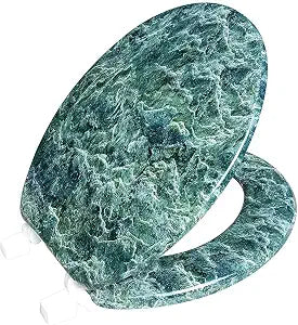 J&V Textiles Round Toilet Seat With Easy Clean & Change Hinge (Jade)*