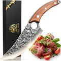 Christmas Stocking Stuffers for Men Adults, Chef Knife, Kitchen Knife for Cooking, Birthday Unique Gifts for Him Dad Husband Boyfriend, Hand Forged High Carbon Steel Knife for Home Outdoor BBQ Camping