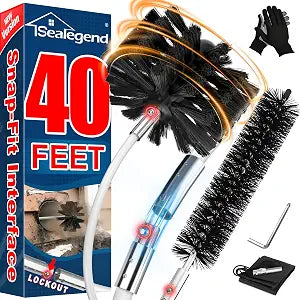 Sealegend 40Ft Dryer Vent Cleaner Kit Flexible Lint Remover