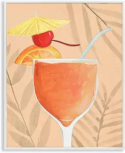 Tropical Cocktail Fruit Still Life, 16 x 20 Inch Framed Gicle Print