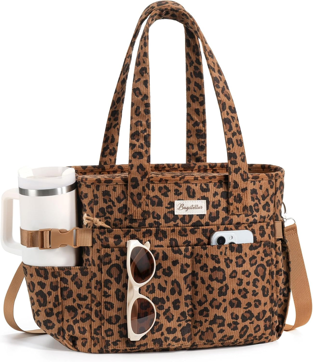 Bagstellar Corduroy Lunch Box for Women Insulated Lunch Bag Cooler Tote Bag
