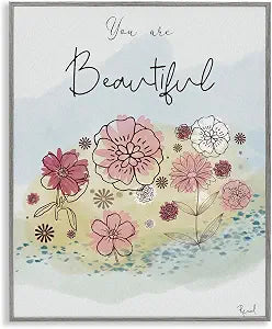 Modern Blooms Positive Affirmation, 16 x 20 Inch Framed Gicle Print