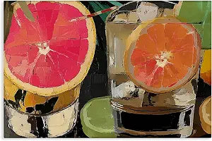 Stupell Industries Cocktail Hour Fruit Slice, 16 x 24 Inch Canvas Wall Art