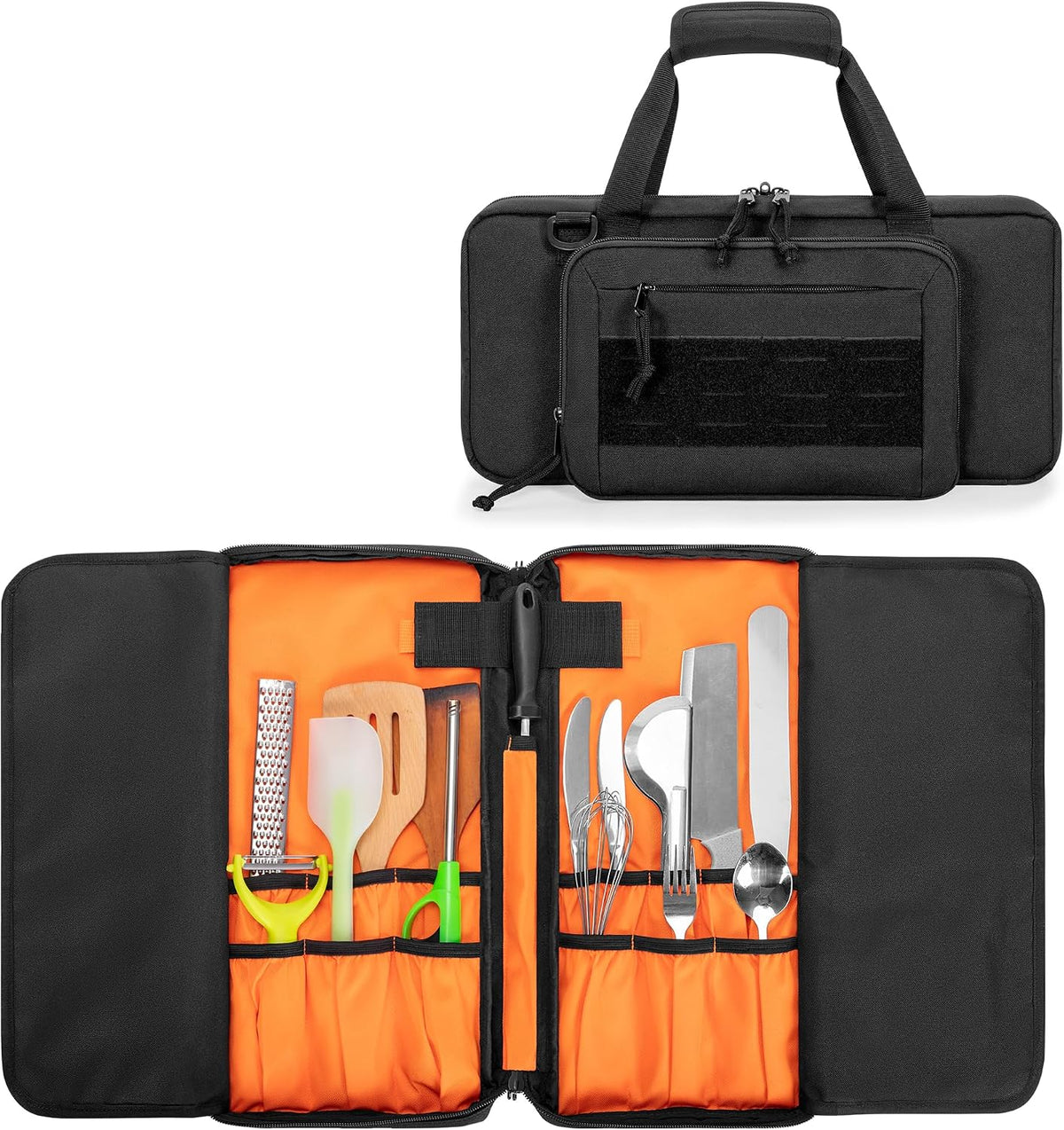 samdew Chef Knife Bag with 18 Utensil Slots, up to 17 In, Bag Only
