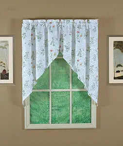 Today's Curtain English Garden Floral Swag 38"