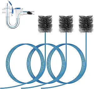3 Pcs Condensate Trap Flexible Drain Brush, 48 Inch AC Drain Line Cleaning Brush for AC & HAVC Condensate P Trap, Blue