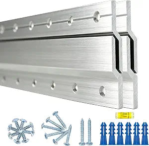 Z-Hanger Picture Hanging Kit 12 Inch - 2 Pairs - Z Bar Clips for Mirror Wall Frame Mounting Hardware,French Cleat Hangers 60 Lbs,Z Bracket Alloy Picture Hangers Kit for Headboard Cabinet,Art