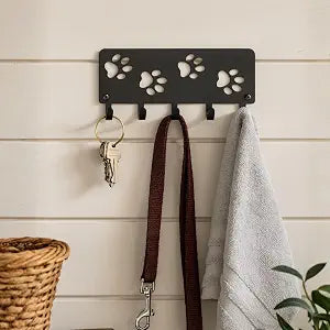 Walking Paws Key Rack Dog Leash Organizer - Large 9 inch