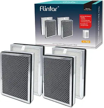 MA25 Replacement Filter, Compatible with MA-25 Air Purifier, H13 Grade 3-in-1 Air and Activated Carbon Filter Set. 4-Pack