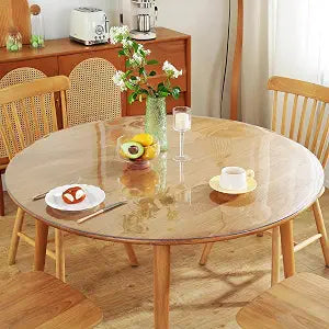 Warmstar Clear Table Protector, 2mm Thick, 39 Inch Round, Plastic Table Cover, Desk Mat for Coffee Table, Dining Room