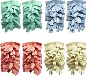 8 Pack 6 Layer Fleece Duster Refills for Swiffer Hand Duster, Zero Waste, 360-degree CleaningReusable and Washable Replacement Dusters for Cleaning Ceiling Fan Hardwoods and Furniture(Multicolour)