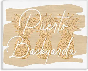 Stupell Industries Puerto Backyarda Tropical, 24 x 30 Inch Canvas Wall Art