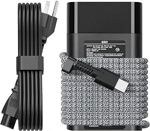LHYSFIY Slim 65W USB C Laptop Charger for HP Spectre X360, Chromebook, Envy, EliteBook x360, Elite x2, Pavilion, Omnibook, ProBook, ZBook, Travel AC Power Adapter Cord Supply