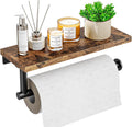 Paper Towel Holder Wall Mount with Shelf, Wall Mounted Hand Towel Holder