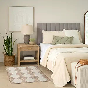 Nourison Home Positano Jute 3' x 5' Area Rug - Easy Clean, Non Shedding, Bed Room, Living Room, Dining Room, Kitchen (3' x 5')