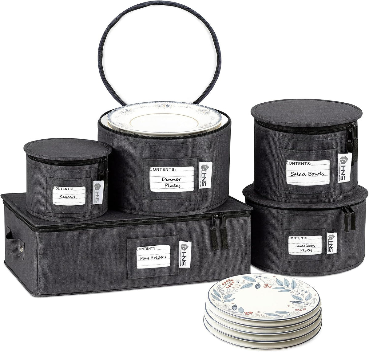 HOLDNâ€™ STORAGE China Storage Hard Shell Containers 5-Piece Set Moving Boxes