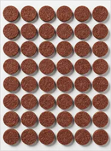 Nogeqi 48Pcs Small Felt Pads for Chairs Table Leg and Doors 1/2 Inches Diameter Small Felt Pads Door Bumpers for Furniture Feet Protect Your Hardwood Floors