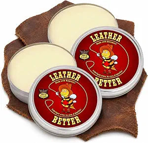 Leather Better All Natural Conditioner for Furniture - Leather Cleaner and Conditioner with Beeswax, Tallow & Jojoba Oil for Couches, Boots, Purses, Saddles and Tack, Jackets and Car Seats (10.4 oz)