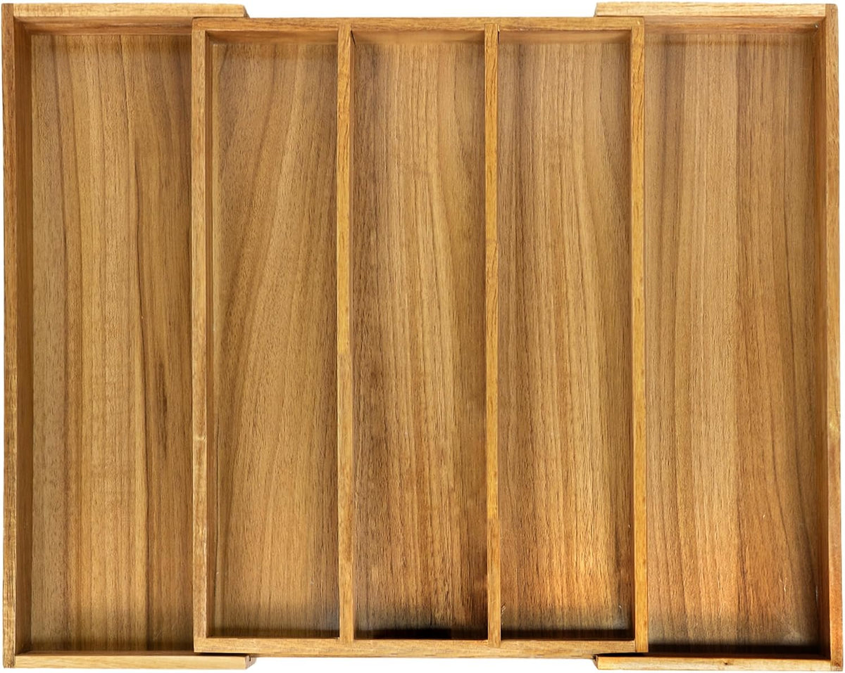 VaeFae Bamboo Drawer Organizer, Large, Acacia