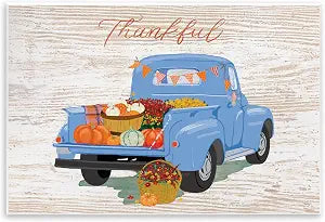 Thankful Farmhouse Harvest, 10 x 15 Inch Mounted Print on Wall Plaque