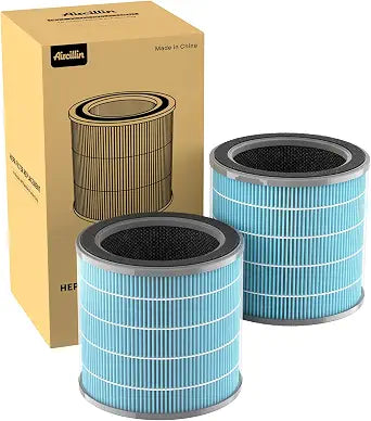 Aircillin Air Purifier AP070A & AP070B Replacement Filters, Efficiency Activated Carbon, High-efficiency HEPA Filter, 2 Pack