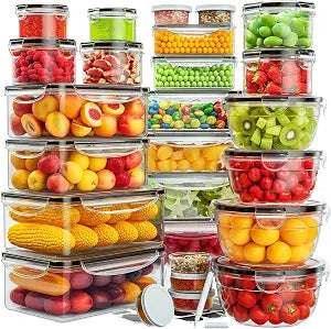 52 PCS Food Storage Containers with Lids Airtight (26 Lids & 26 Containers)