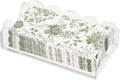 Acrylic Napkin Holder, Wave Design for 4" x 8" Guest Towels, Clear Tray