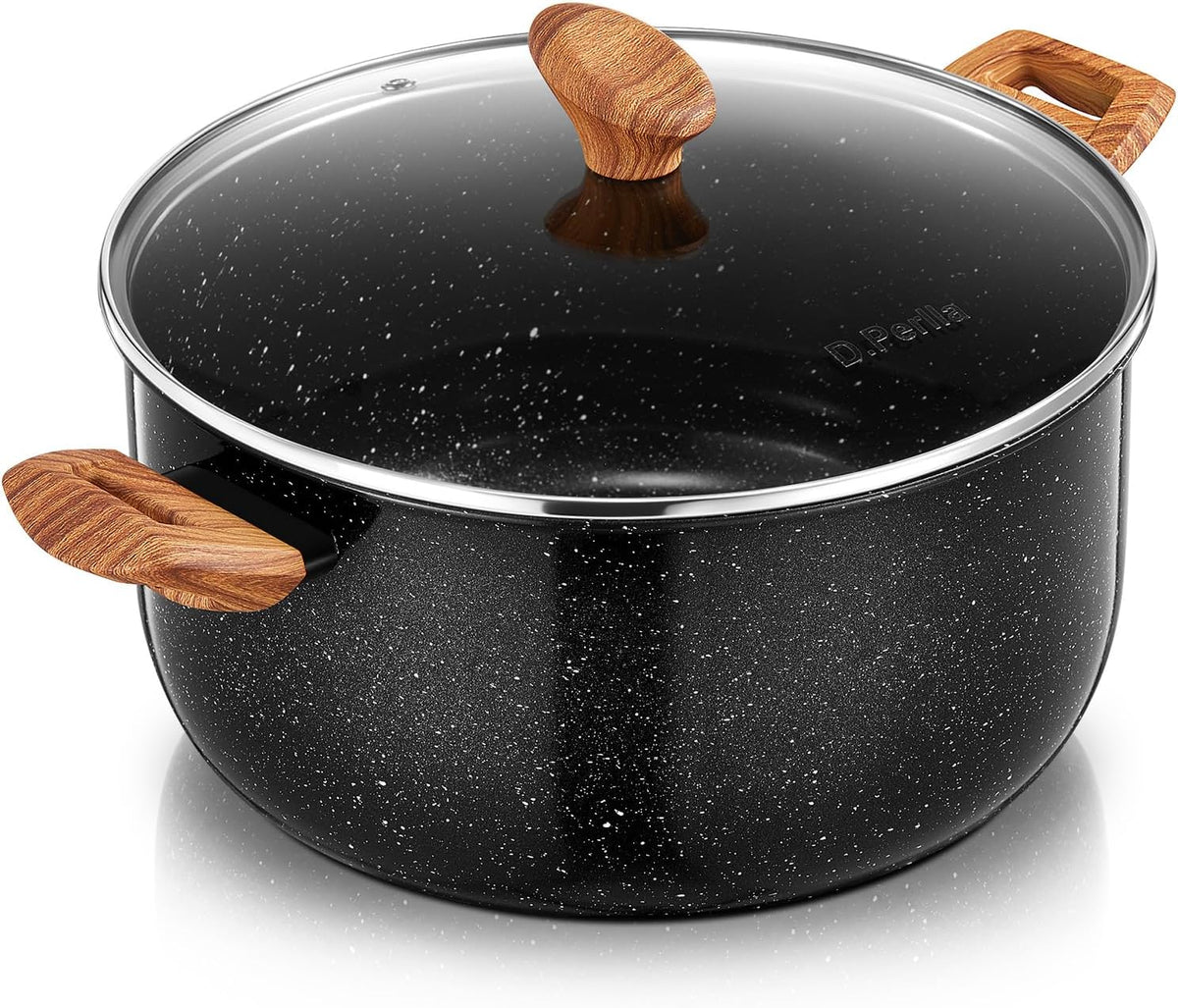 D.Perlla 9 Quart Large Stock Pot with Lid, Nonstick Induction Soup Pot