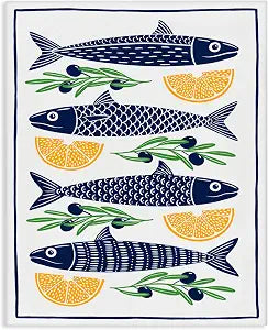 Stupell Industries Fish Lemon Olives, 16 x 20 Inch Canvas Wall Art