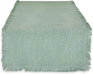 DII Linen Tabletop Collection Machine Washable, Table Runner, 14.5x72, Jadeite