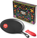 Uno Casa Cast Iron Comal Pan 10.5 Inch | Compact Comal para Tortillas, Roti
