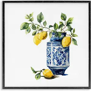 Ornate Lemon Treasures Kitchen, 12 x 12 Inch Framed Gicle Print