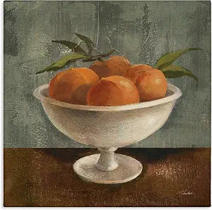 Stupell Industries Peaches Still Life Kitchen, 17 x 17 Inch Canvas Wall Art